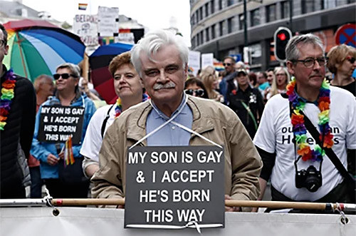 Photograph from a 'Gay Pride' parade