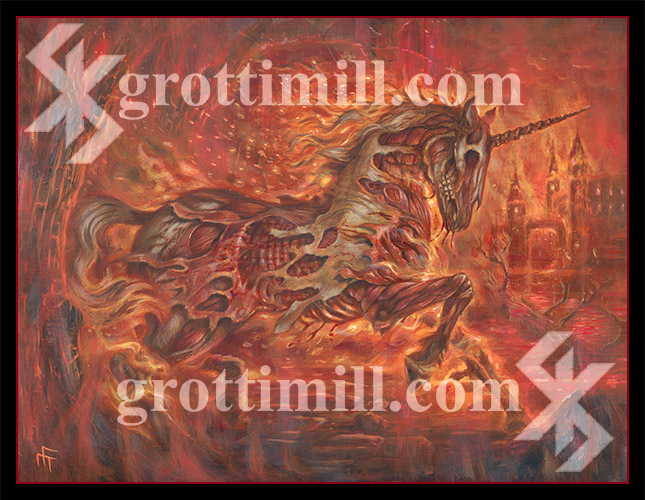 Funicorn-Fiery Unicorn Painting image